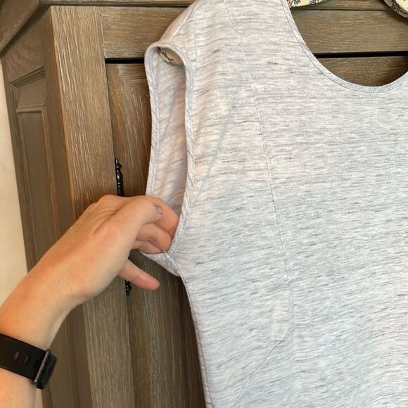 Zella shirt grey size small petite long cotton short sleeve - Picture 6 of 12